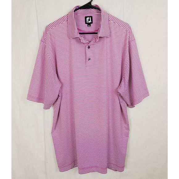 FootJoy Other - Foot Joy purple striped golf polo shirt size XL Preppy Resort Casual Active